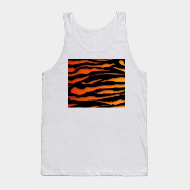 Orange Zebra Tank Top by daghlashassan